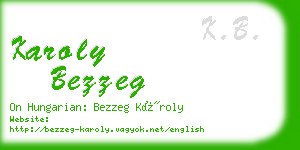 karoly bezzeg business card